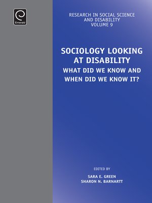 cover image of Research in Social Science and Disability, Volume 9